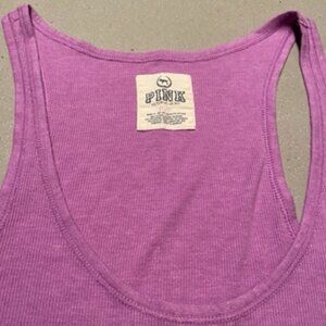 Purple ribbed tank top